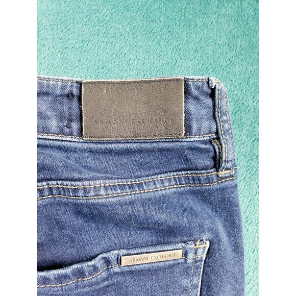 Armani Exchange Jeans Size 28 Womens Blue Pants Stretch Denim Mid Rise Skinny - Picture 12 of 13